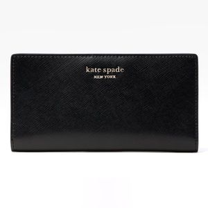 Kate Spade Spencer Slim Bifold Cute Black Wallet